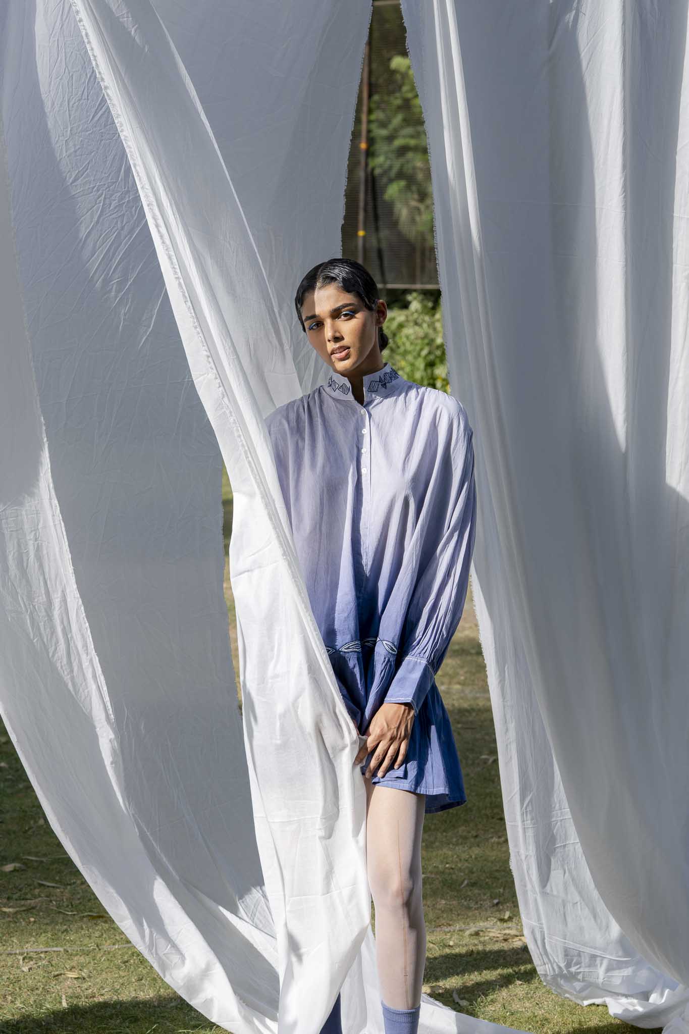 Hazy Wave Ombre Dress