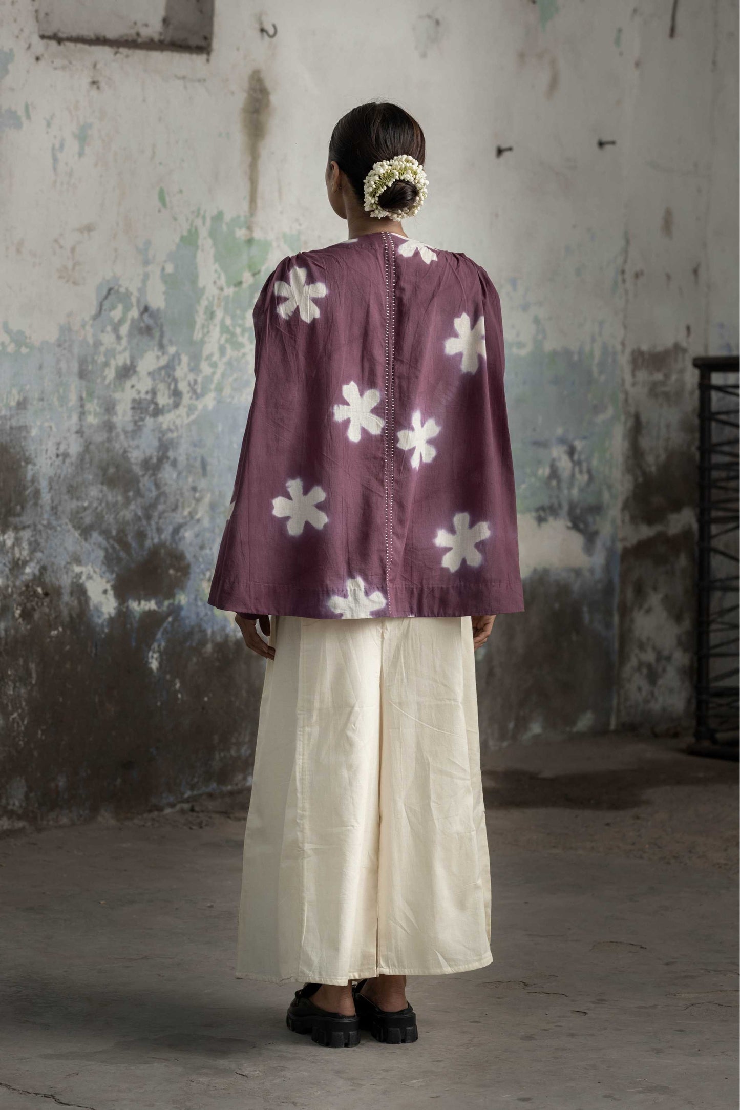 Aubergine floral set