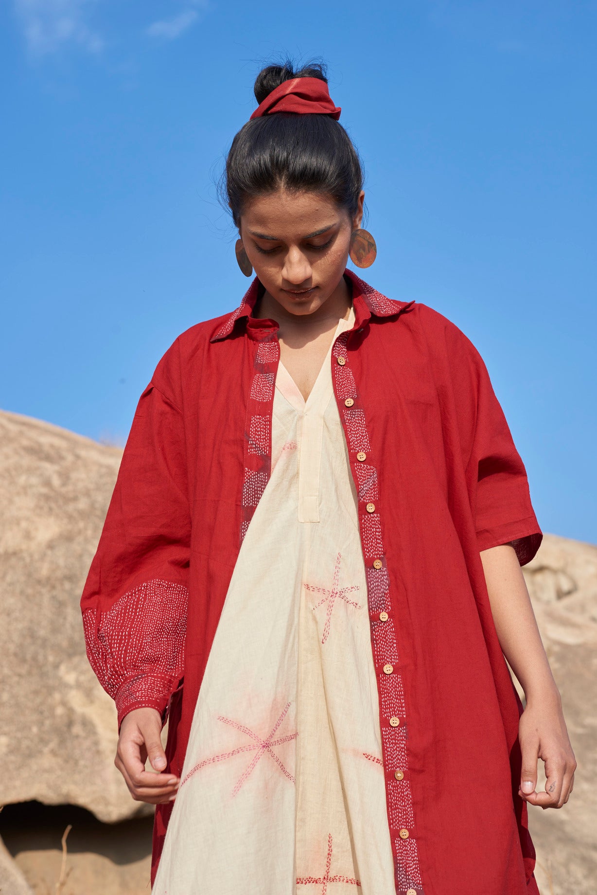 Surkh Bandh Gala Co-ord Set