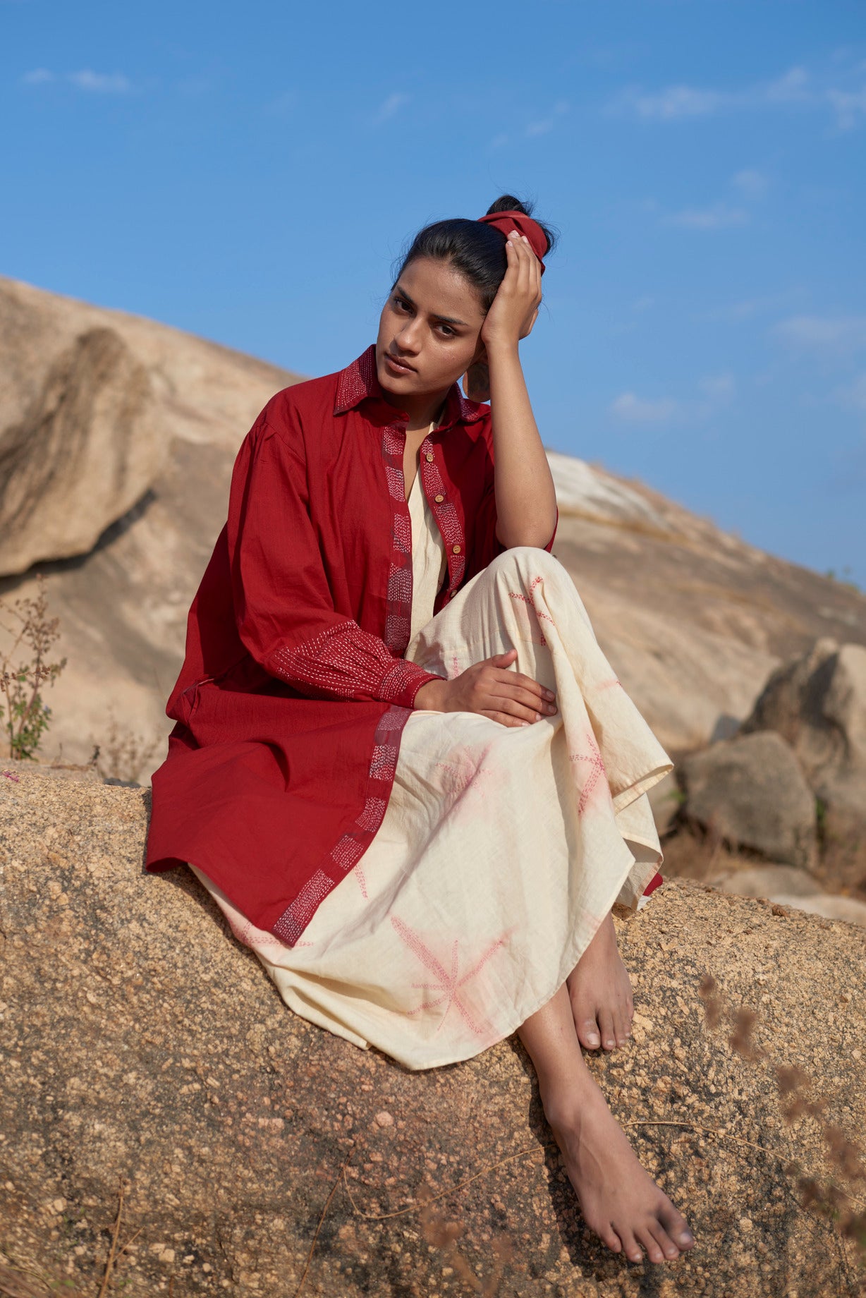Surkh Bandh Gala Co-ord Set