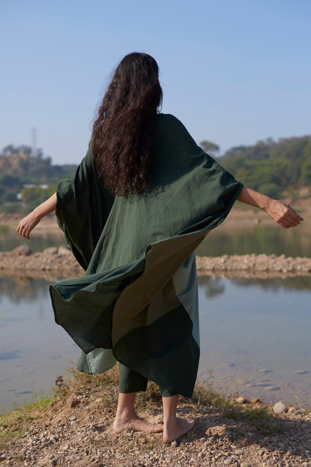 Peshawari mint drape Dress
