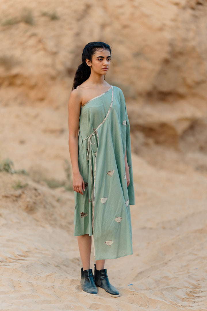 Mint Teresa Drape Dress