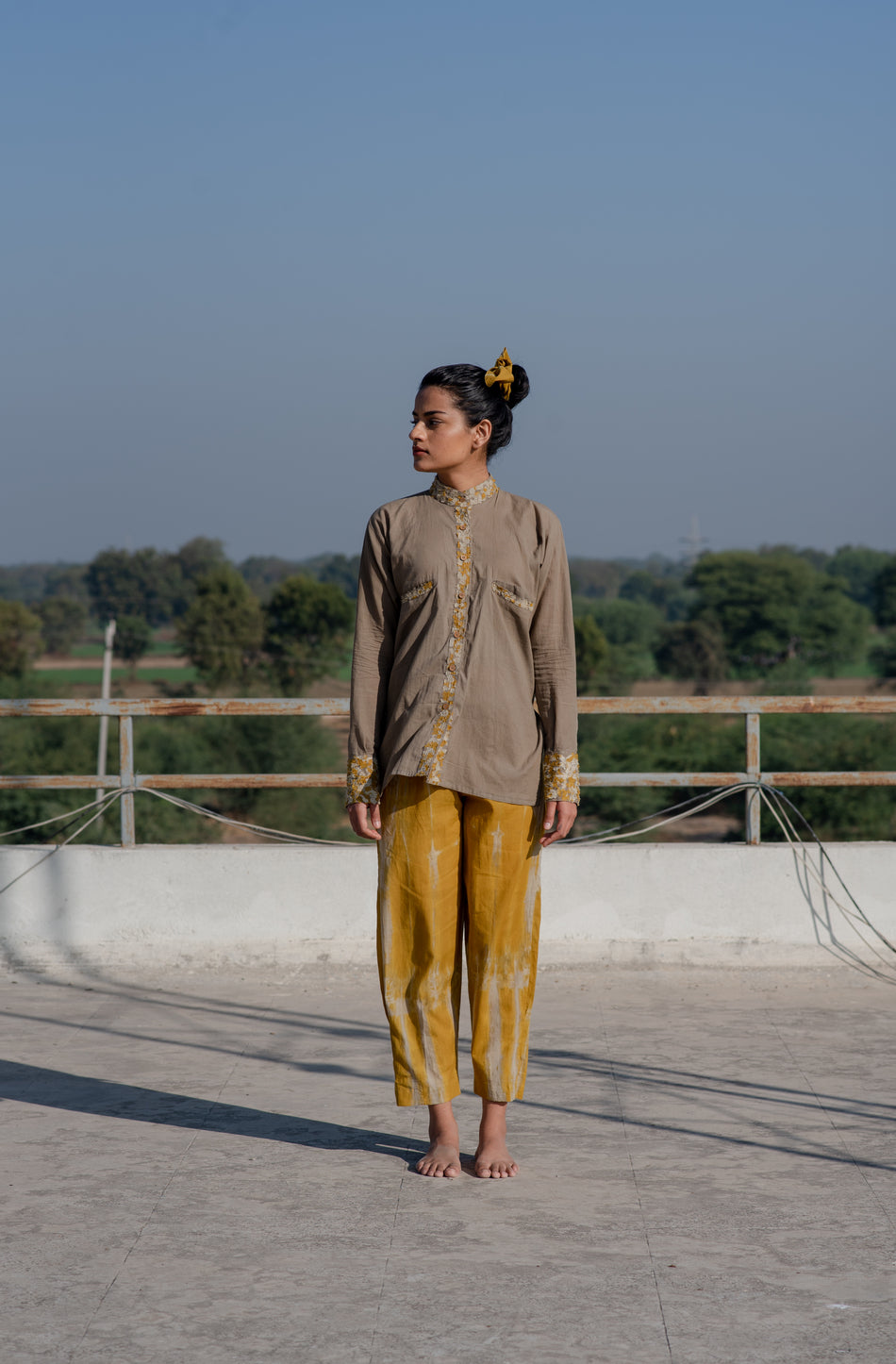 Fiza Yellow Chindi Top