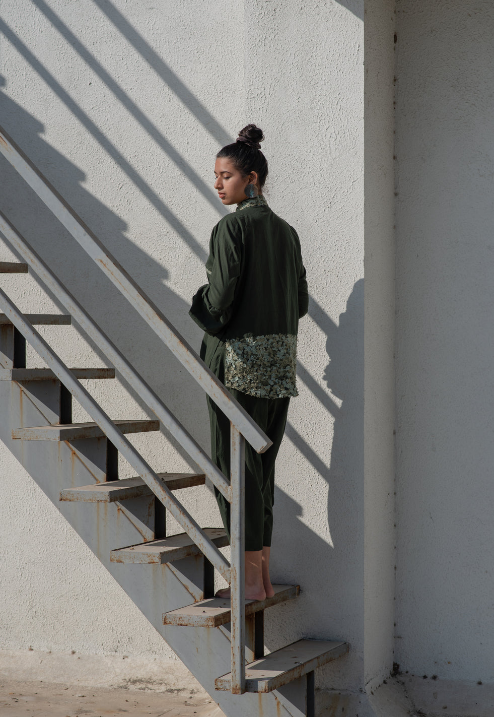 Fiza Green Chindi Co-ord Set