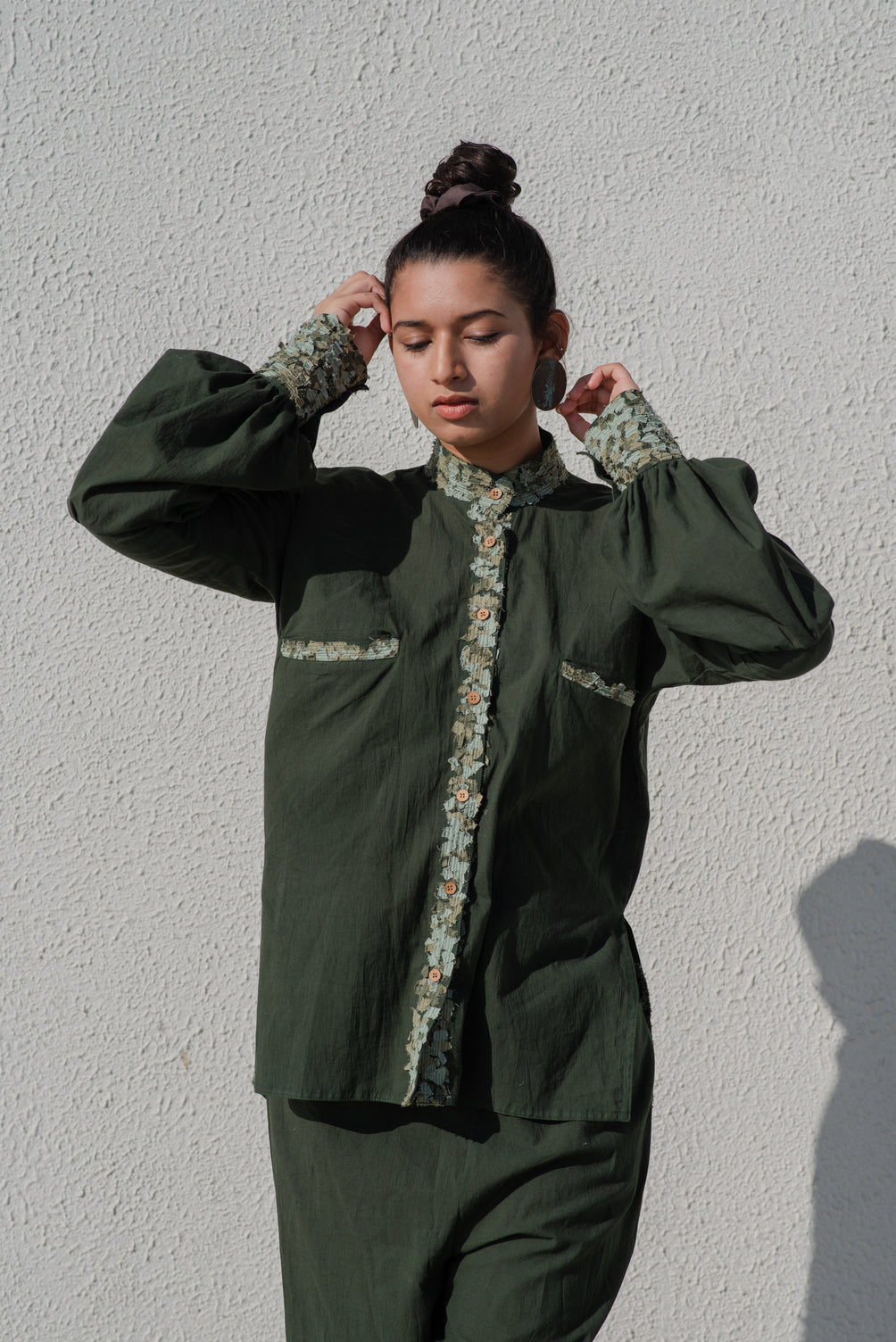 Fiza Green Chindi Co-ord Set