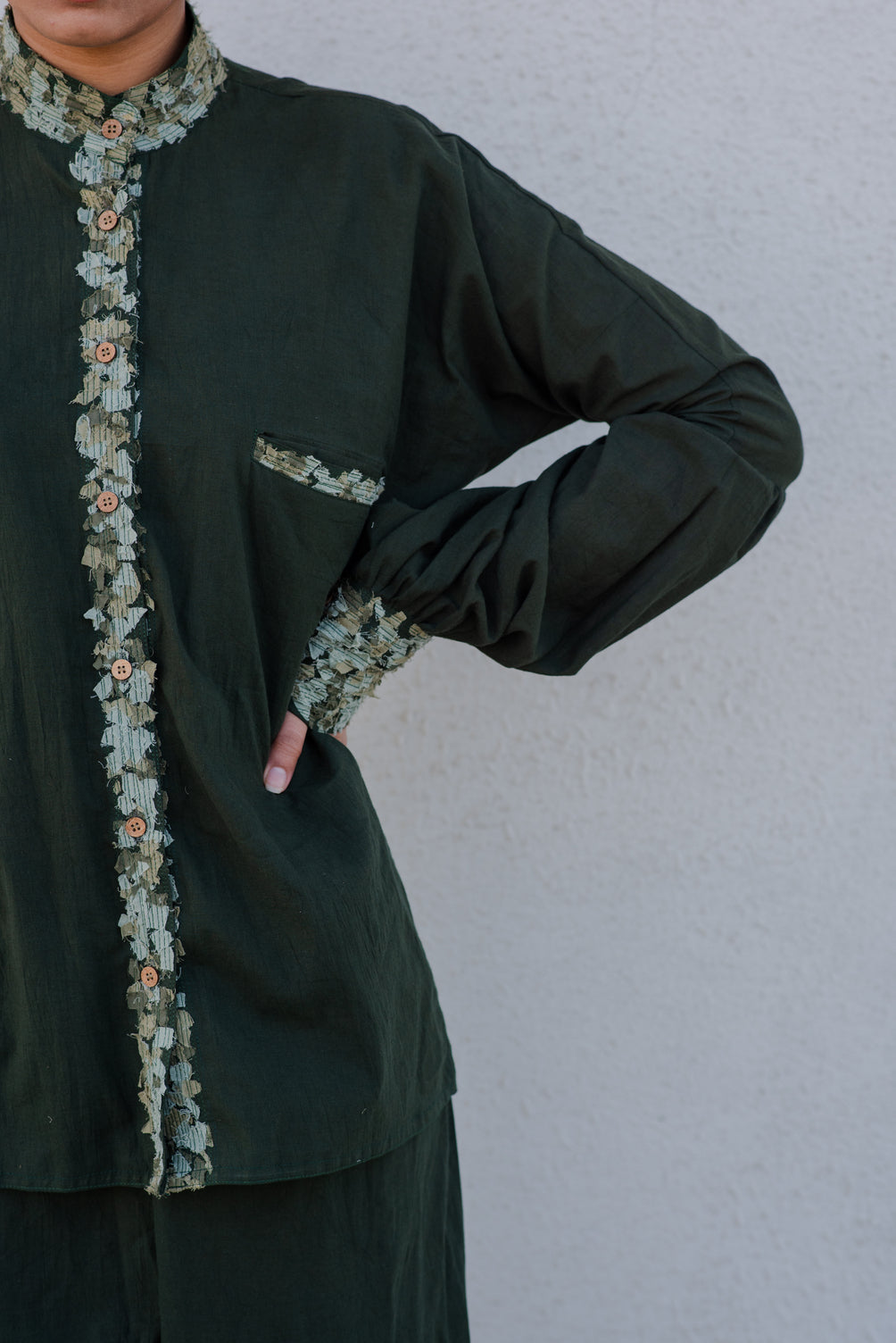 Fiza Green Chindi Co-ord Set