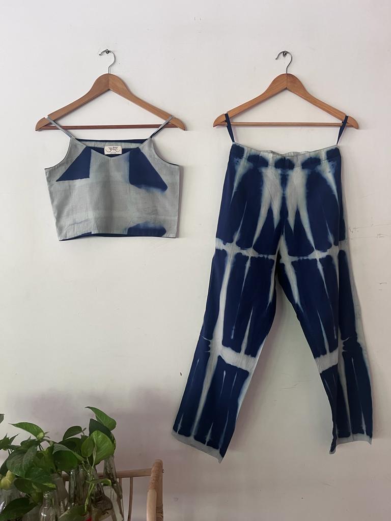 Blue Shibori Co-ord Set