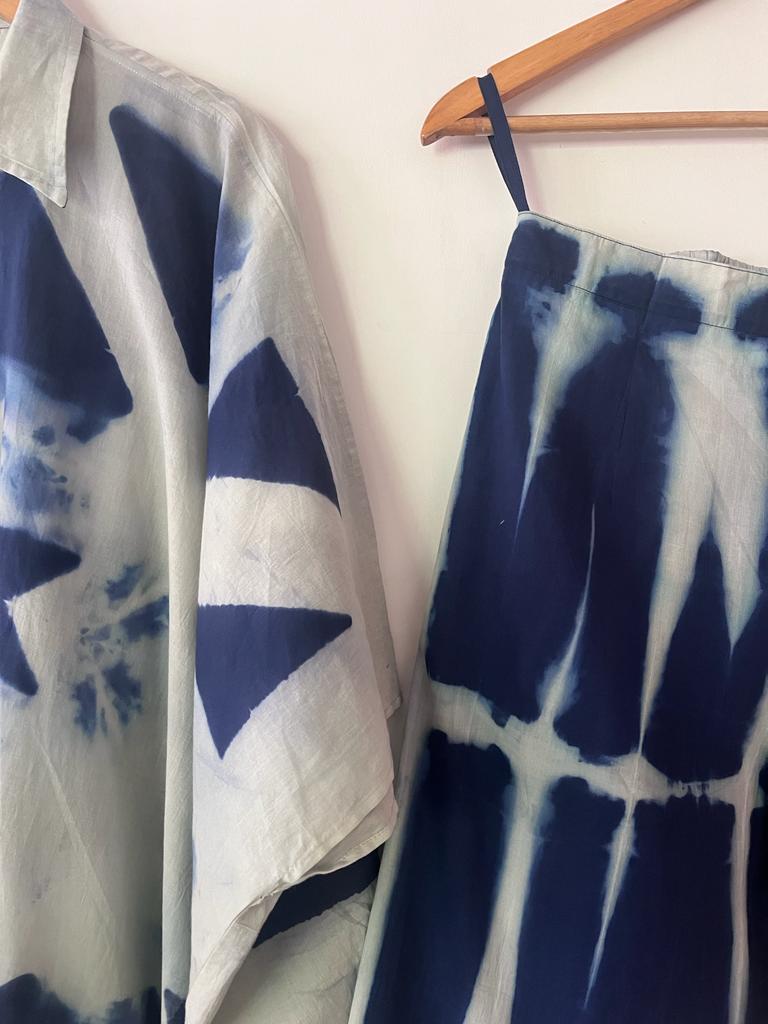 Blue Shibori Co-ord Set