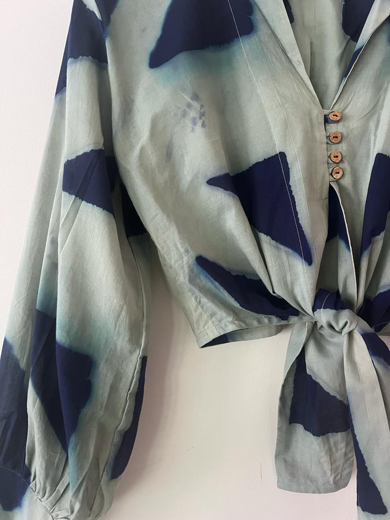 Myaan Amber set in Blue Shibori