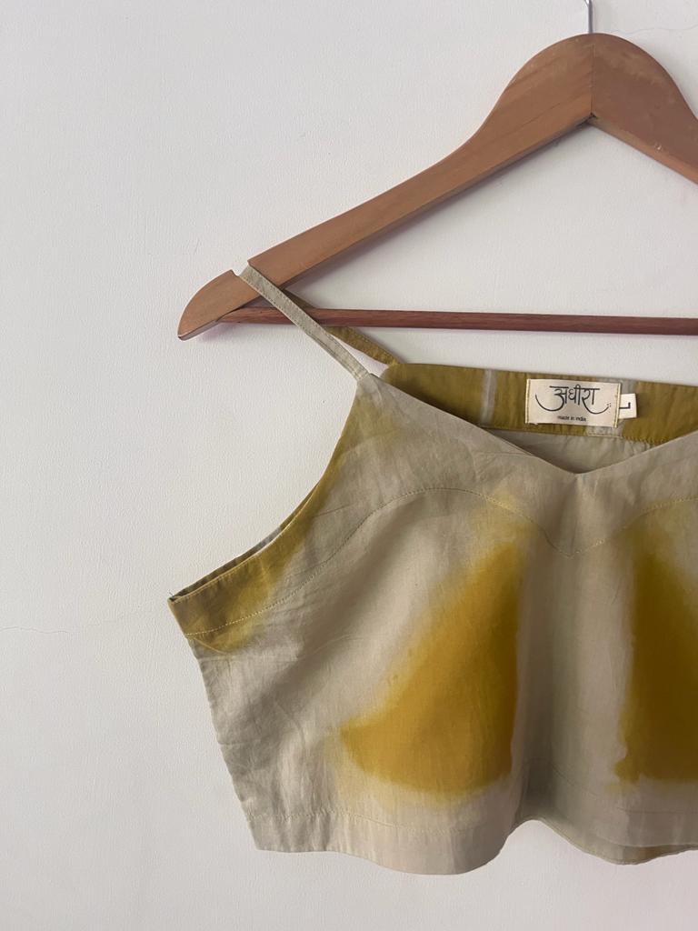Shirt Set in Mustard Shibori