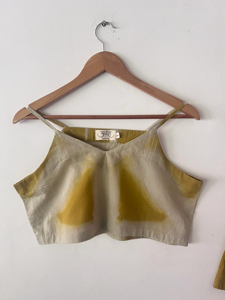 Shirt Set in Mustard Shibori