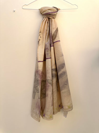 Eco dyed bow stole