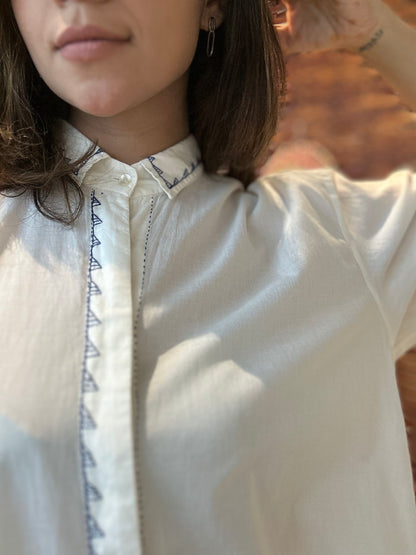 Ombré shark fin shirt dress