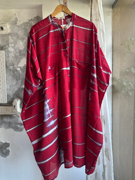 Red ember flow dress