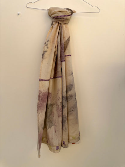 Eco dyed bow stole
