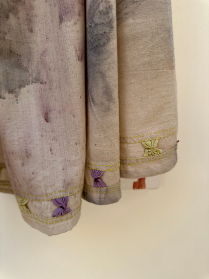 Eco dyed bow stole