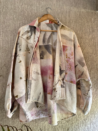 Patched eco dyed shirt