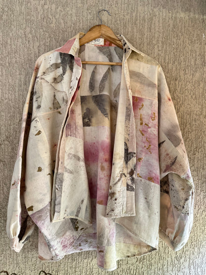 Patched eco dyed shirt
