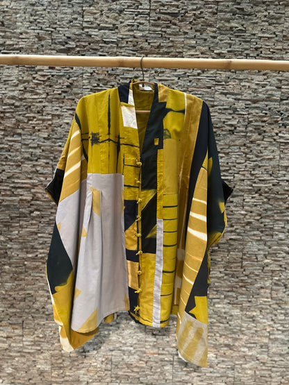 Patched mustard tunic