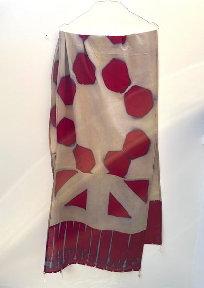 Crimson strip stole