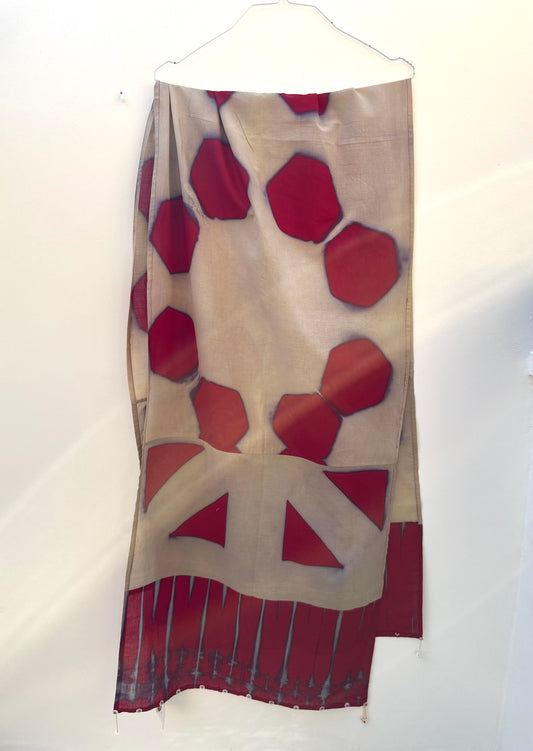 Crimson strip stole