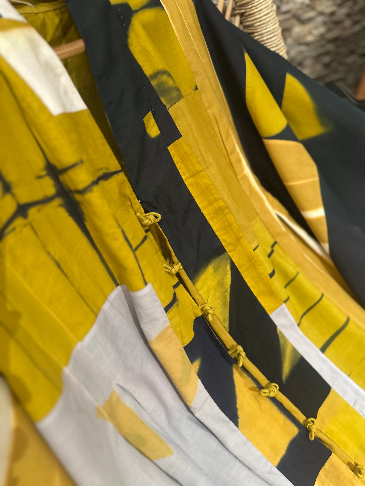 Patched mustard tunic