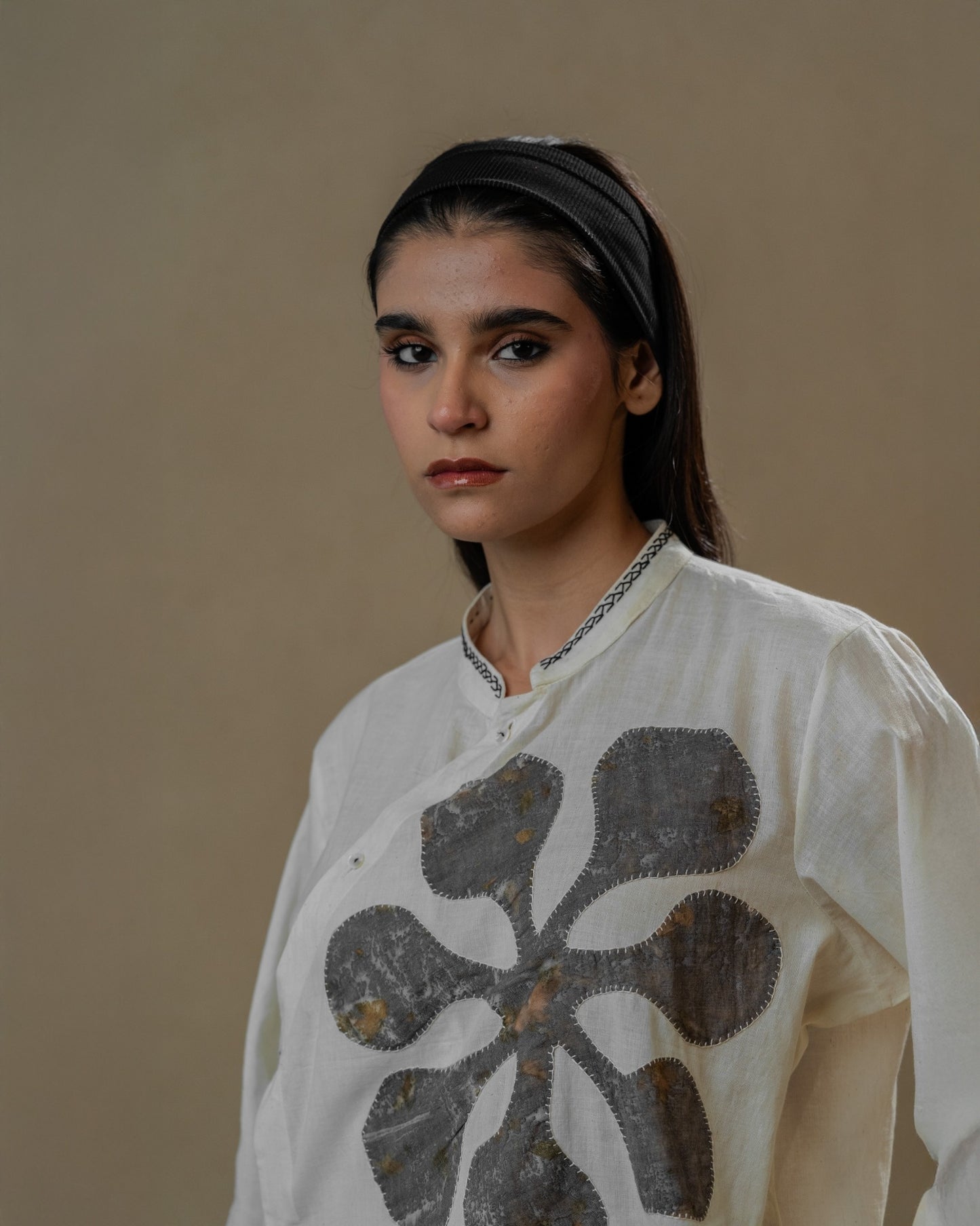 floral  angrakha applique