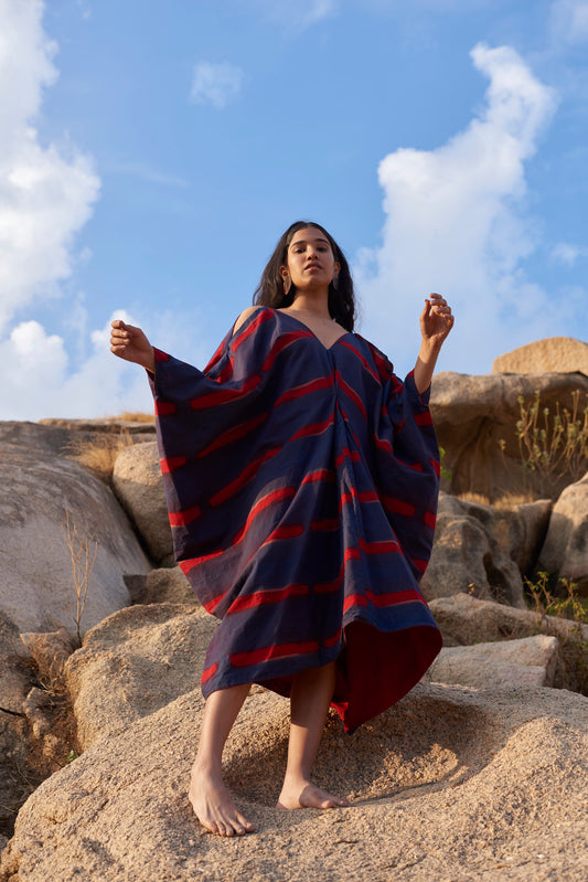 Adh Kanda Shibori Kaftan