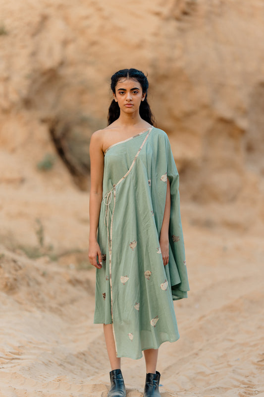 Mint Teresa Drape Dress