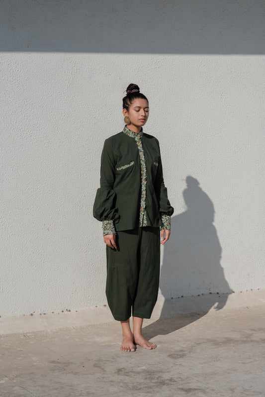 Fiza Green Chindi Co-ord Set