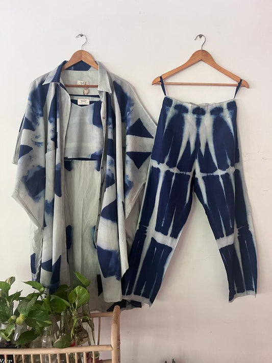 Blue Shibori Co-ord Set