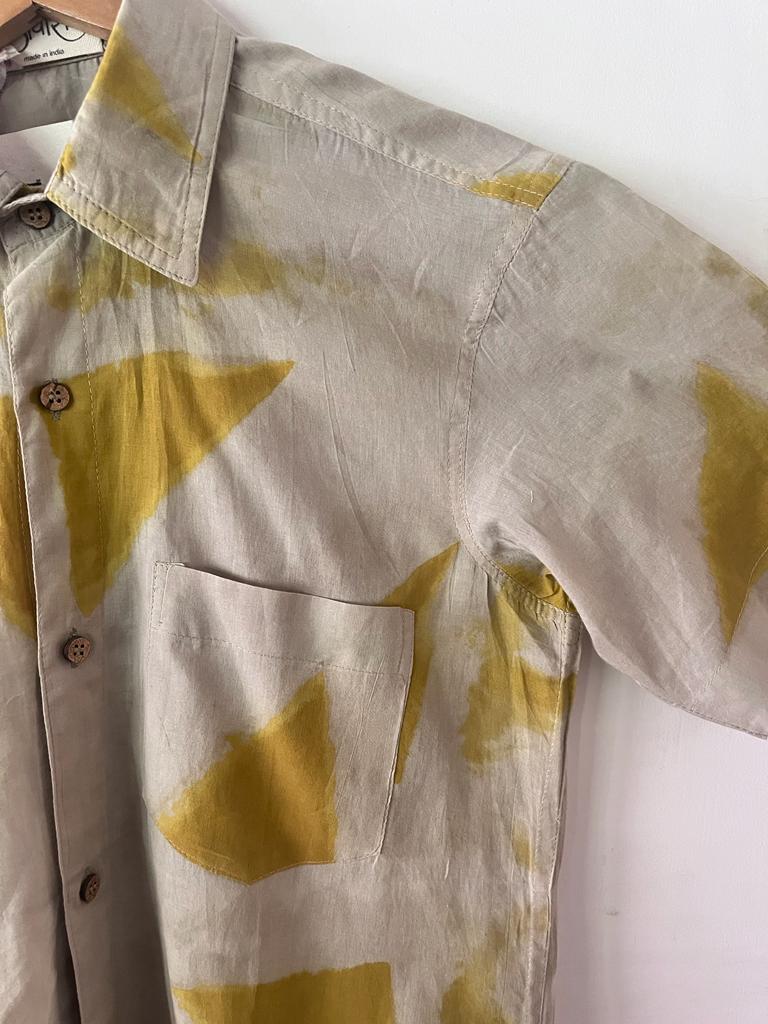 Shirt Set in Mustard Shibori